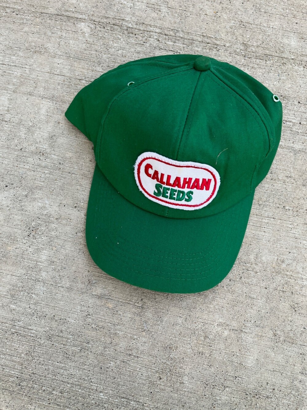 Vintage Callahan Seeds Patch Green w/Mesh K-Brand Snapback Hat Cap